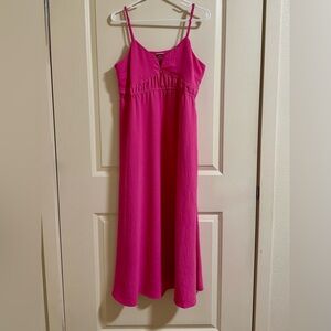A New Day Hot Pink Sleeveless Midi Dress – Size L